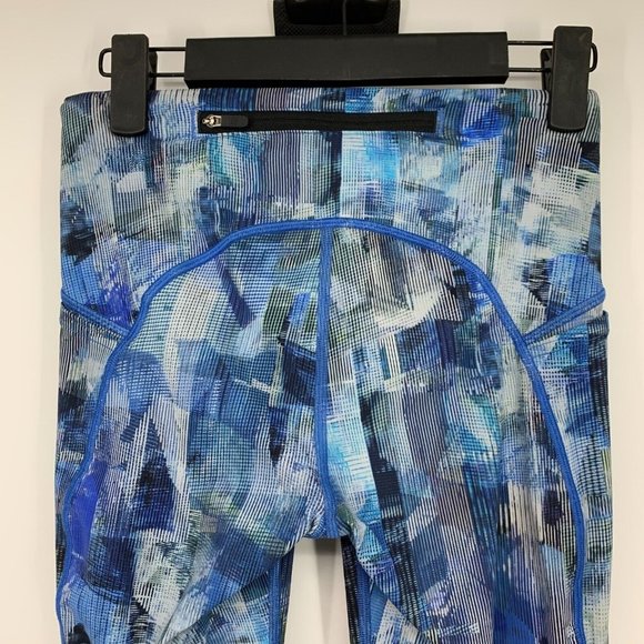 Lululemon Leggings On Pace Tight 7/8 Sun Dazed Multi Blue - Picture 11 of 16